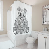 刺激を受けたな種族のパンダ シャワーカーテン (インサイチュ)