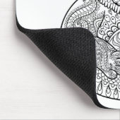 刺激を受けたな種族のパンダ マウスパッド (コーナー)