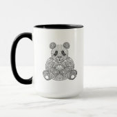 刺激を受けたな種族のパンダ マグカップ (左)