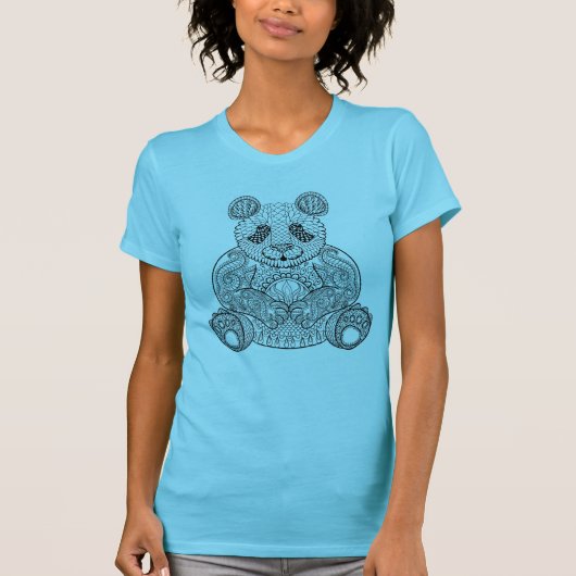 刺激を受けたな種族のパンダ Tシャツ (正面)