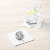 刺激を受けたな種族の羽 スクエアペーパーコースター (インサイチュ)