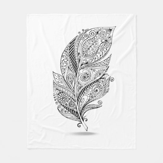 刺激を受けたな種族の羽 フリースブランケット (正面)