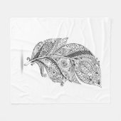 刺激を受けたな種族の羽 フリースブランケット (正面(横))