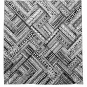 刺激を受けたな種族の芸術パターン シャワーカーテン (正面)