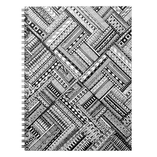 刺激を受けたな種族の芸術パターン ノートブック (正面)