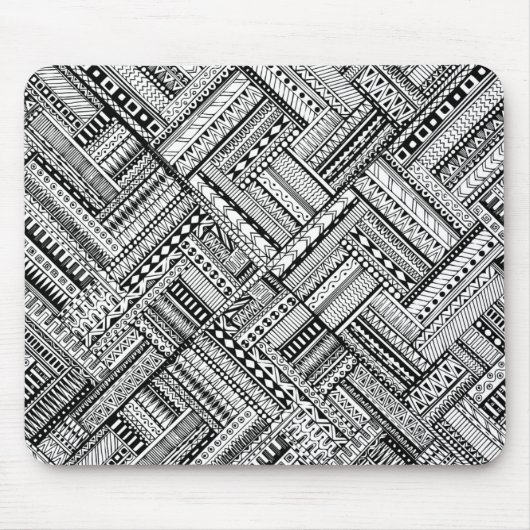 刺激を受けたな種族の芸術パターン マウスパッド (正面)