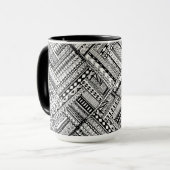 刺激を受けたな種族の芸術パターン マグカップ (正面左)