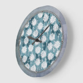 刺激を受けたな花および蝶 ラージ壁時計 (傾斜)