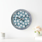 刺激を受けたな花および蝶 ラージ壁時計 (ホーム)