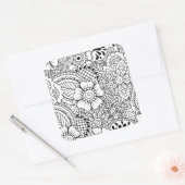 刺激を受けたな花 スクエアシール (封筒)