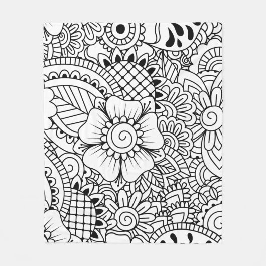 刺激を受けたな花 フリースブランケット (正面)