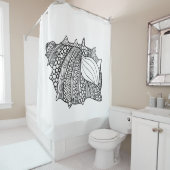 刺激を受けたな落書き シャワーカーテン (インサイチュ)