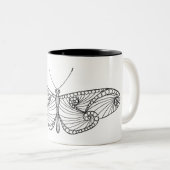 刺激を受けたな蝶芸術 ツートーンマグカップ (正面右)