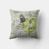 刺激を受けたな蝶開花 クッション (裏面)