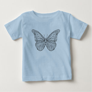 刺激を受けたな蝶 ベビーTシャツ