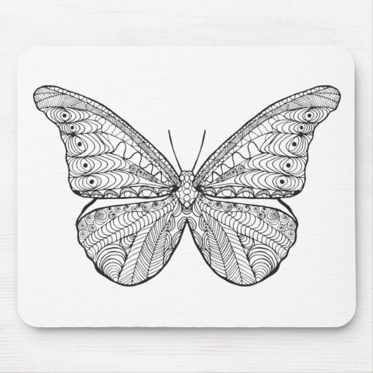 刺激を受けたな蝶 マウスパッド (正面)