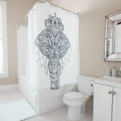 刺激を受けたな象 シャワーカーテン (インサイチュ)