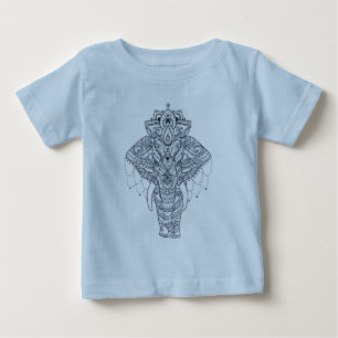 刺激を受けたな象 ベビーTシャツ