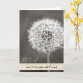 刺激を受けたな願いのタンポポ カード (黄色い花)