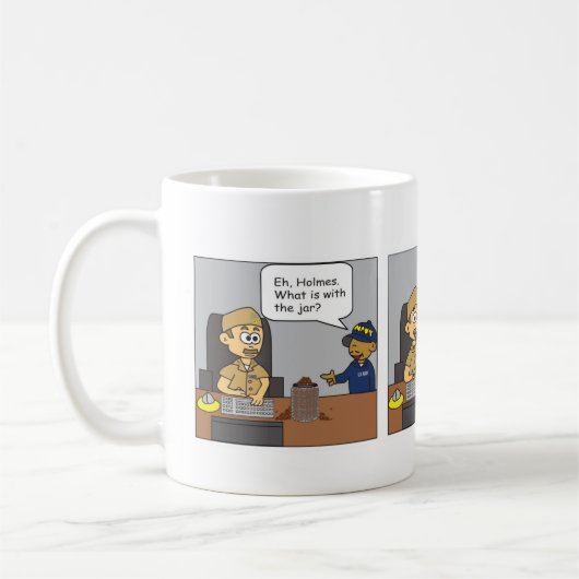 刺激コーヒー豆びん コーヒーマグカップ (左)