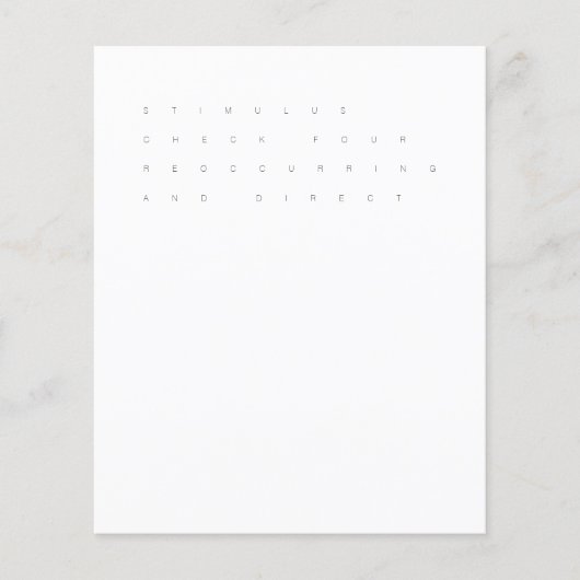 刺激チェック4再発及びダイレクトフライヤー チラシ (正面)