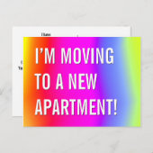 刺激及びカラフルな新家の郵便はがき 案内ポストカード (正面/裏面)