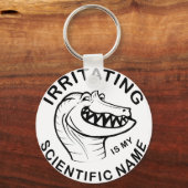 刺激子トロルフェイス(文字) キーホルダー (正面)