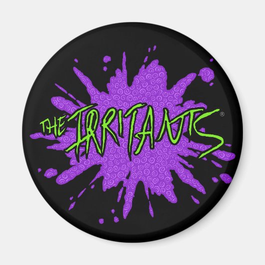 刺激物のスプラットロゴ – 緑/紫 マグネット (正面)