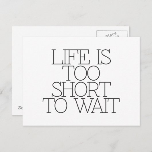 刺激、インスピレーション、知恵の単語。 引用文 ポストカード (正面/裏面)