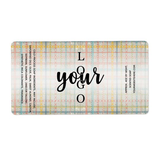 刺素朴しゅうコールドプロセス石鹸ラベルテンプレート ラベル (正面)