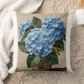 刺繍あじさい枕デザイン クッション (ブランケット)