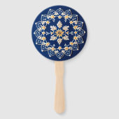 刺繍かわいらしルックブルーハンドファン ハンドファン (裏面)