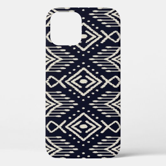 刺繍されたイカット生地:エスニックエレガンス。 Case-Mate iPhoneケース (裏面)