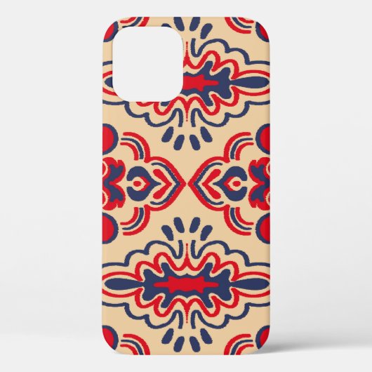 刺繍されたエレガンス:イカット生地パターン Case-Mate iPhoneケース (裏面)