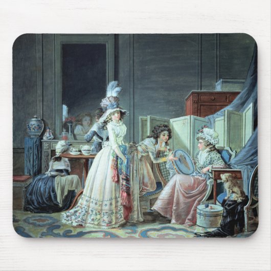 刺繍されたキューピッド マウスパッド (正面)