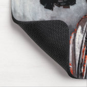 刺繍されたブラウスの女性 マウスパッド (コーナー)