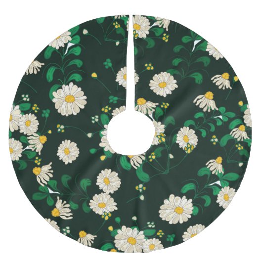 刺繍された子供のスケッチの模倣。 ブラッシュドポリエステルツリースカート (正面)