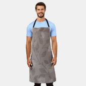 刺繍された花と離れデザイン、シームレス。 エプロン (着用した状態)