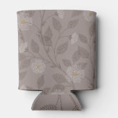 刺繍された花と離れデザイン、シームレス。 缶クーラー (裏面)