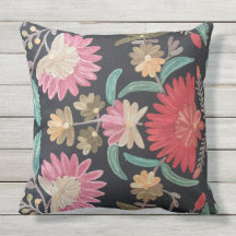 刺繍された花柄