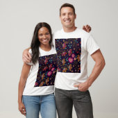 刺繍された花:ファッションシームレスなパターン Tシャツ (ユニセックス)