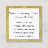 刺繍したトンボを曼荼羅に金ゴールド スクエア名刺 (裏面)