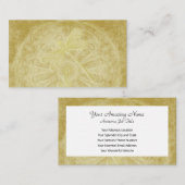 刺繍したトンボを曼荼羅に金ゴールド 名刺 (正面/裏面)