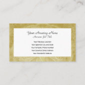 刺繍したトンボを曼荼羅に金ゴールド 名刺 (裏面)