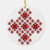 刺繍しフェイクたクリスマス装飾品1 セラミックオーナメント (正面)