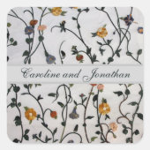 刺繍つる植物封筒用シール スクエアシール (正面)