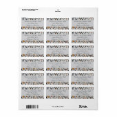 刺繍つる植物差出人住所ラベル ラベル (フルシート)