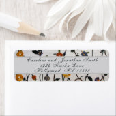 刺繍つる植物差出人住所ラベル ラベル (インサイチュ)