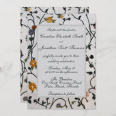 刺繍つる植物招待状 招待状 (正面/裏面)