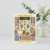 刺繍とジュエリー – フランス， 19世紀 ポストカード (スタンド正面)